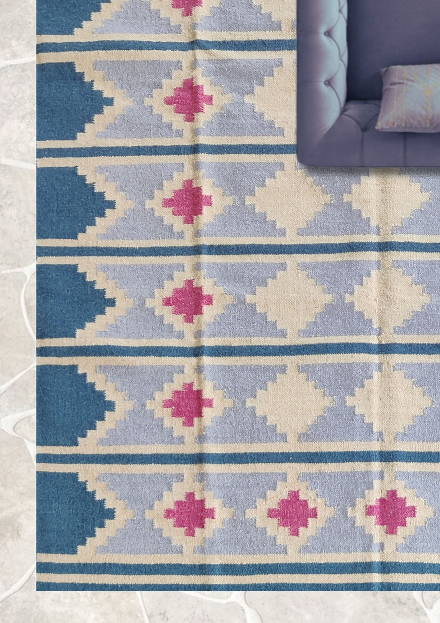 Scandinavian Tribal Wool Area Rug