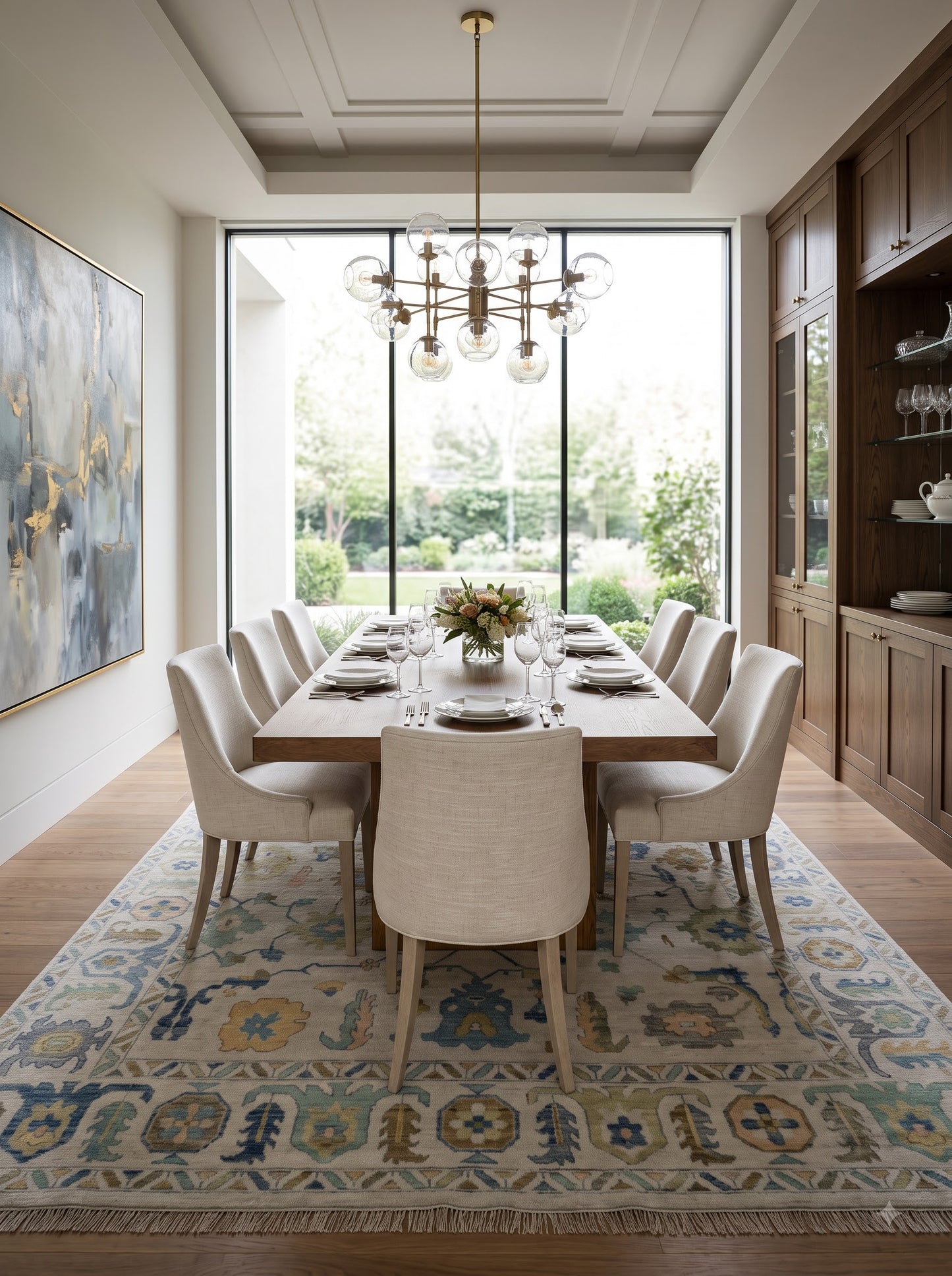Luxury Vintage Turkish Style Custom Oushak Rug US UK