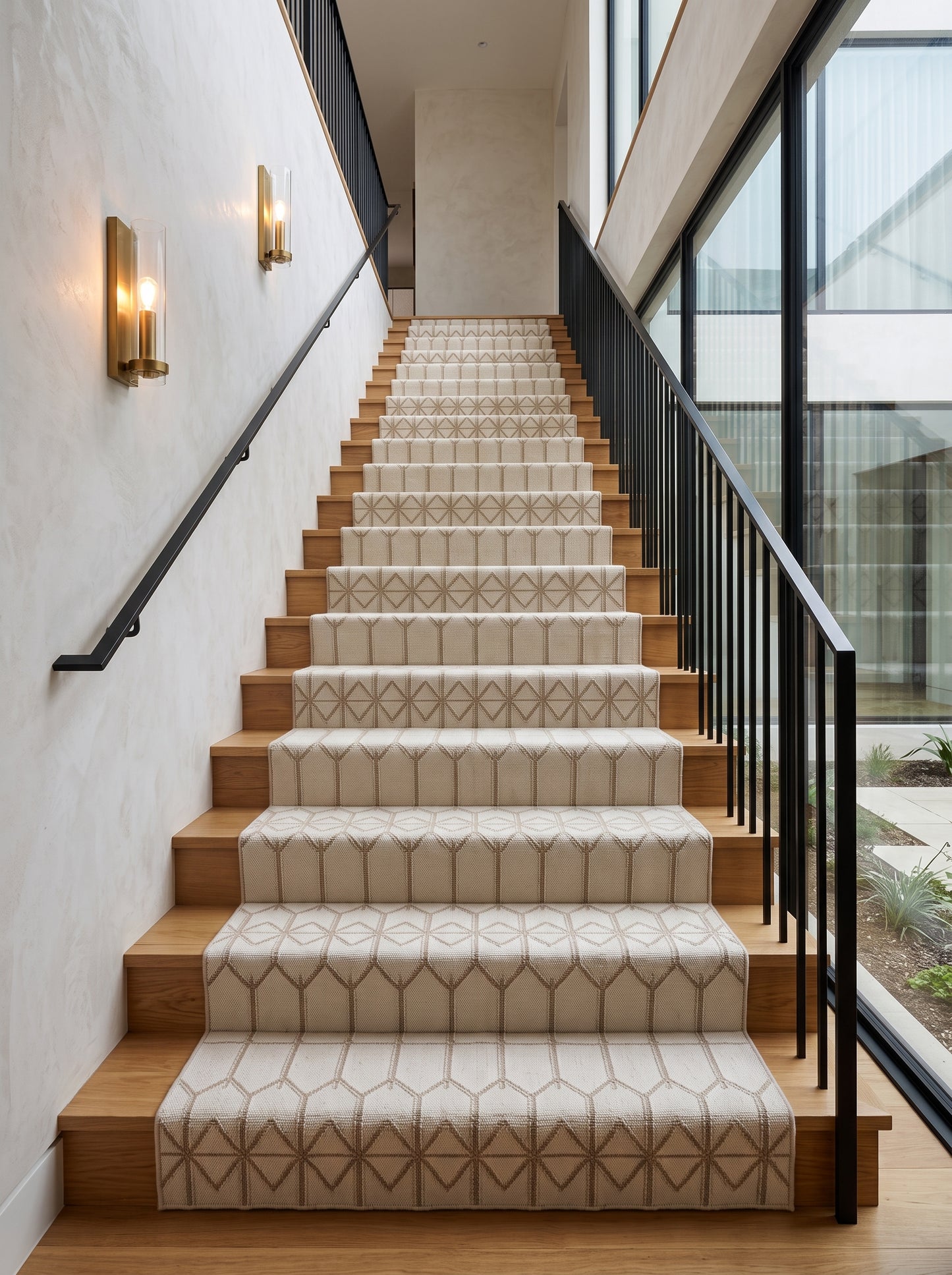 Morden Sahara Linear Mesh Cotton Wool Dhurrie