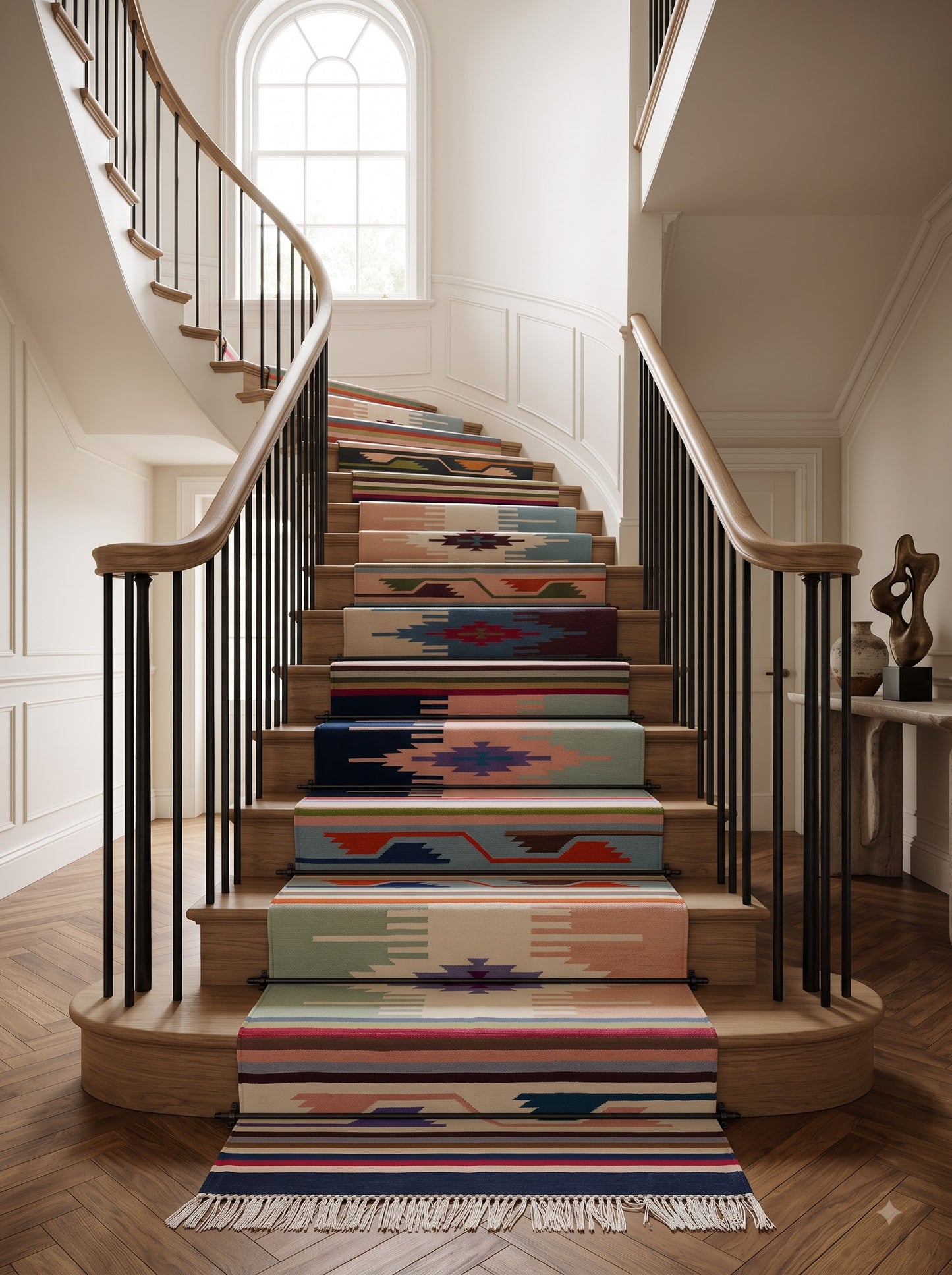 Multicolor Cotton Runner, Handwoven Cotton Rug Runner