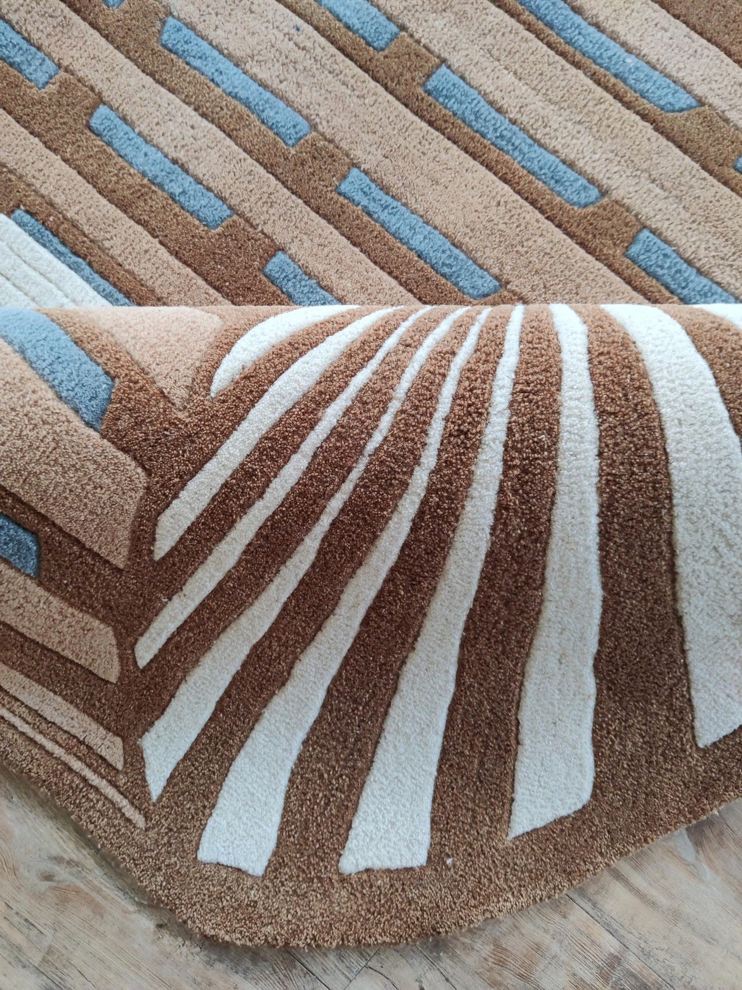 Architectural Organic Home Decor Oval Wool Area Rug
