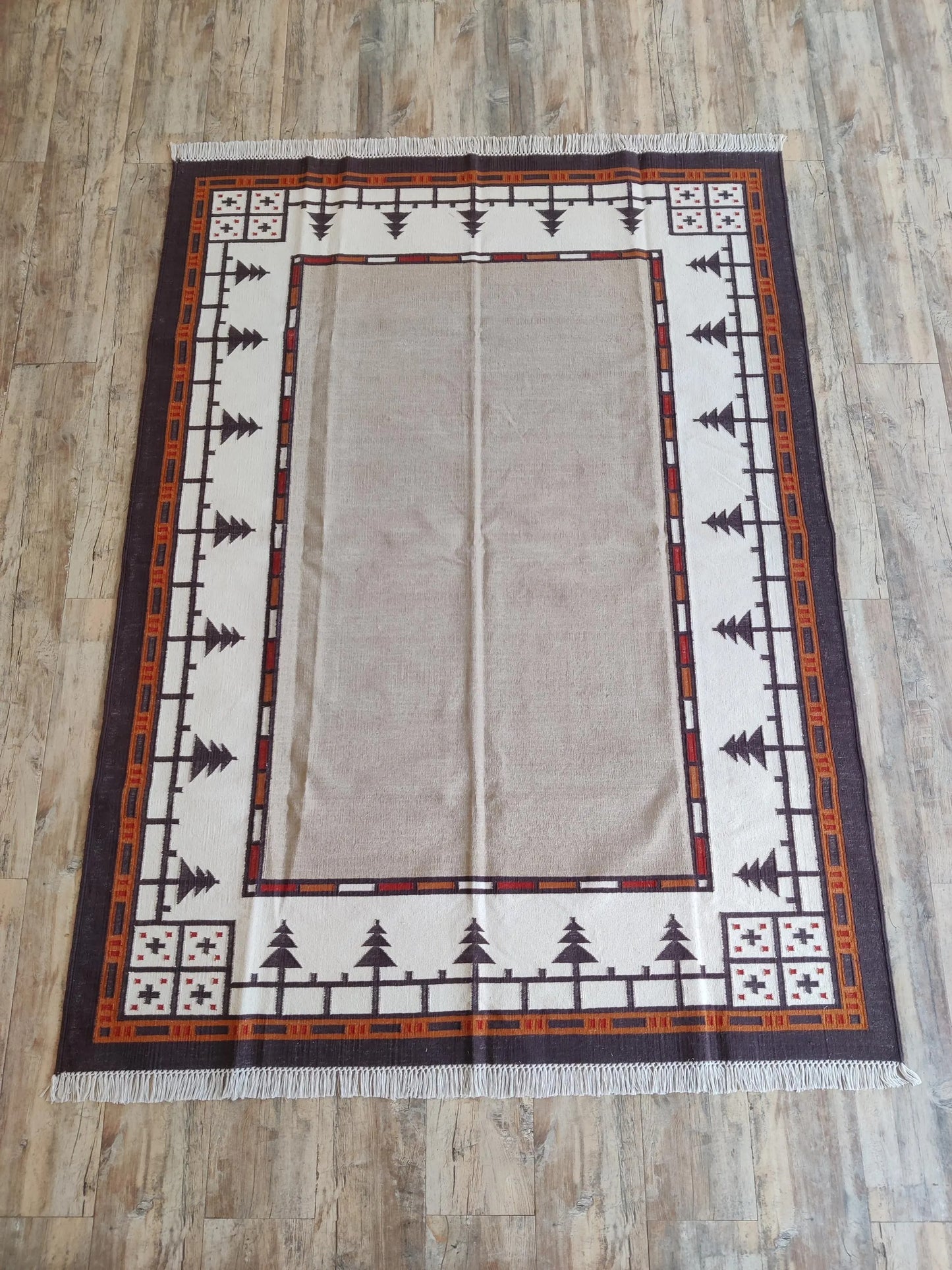 Sierra Southwestern Native American Style Dhurrie rug