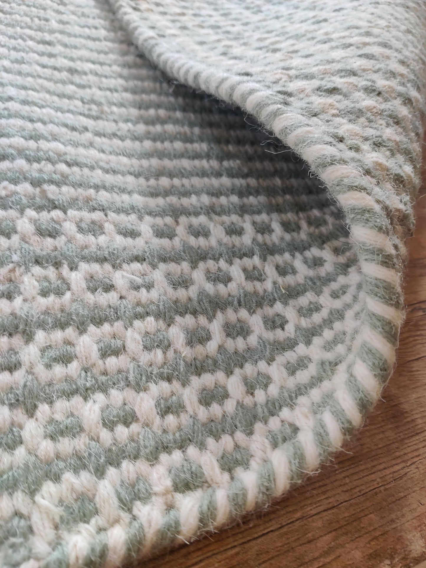Light Grey & Ivory Linear Design Premium Artisan Crafted Home Decor