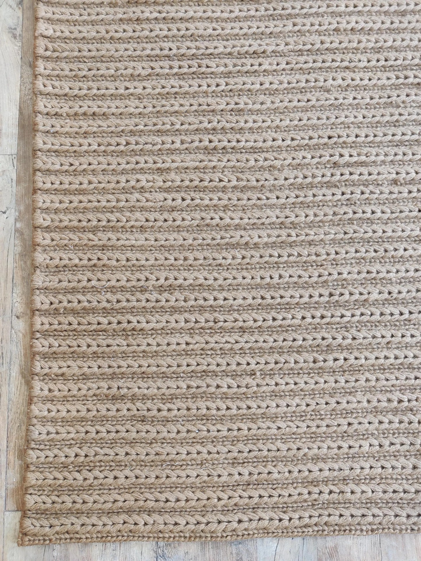 The Earthy Ribbed Natural Jute Soumak Rug