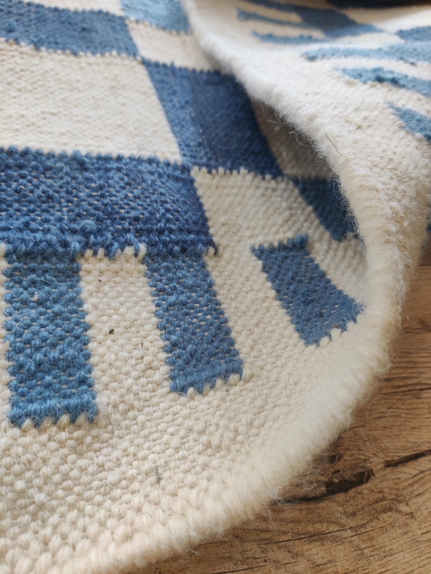 Modern Bohemian Flatweave Rug, Geometric Wool Area Rug