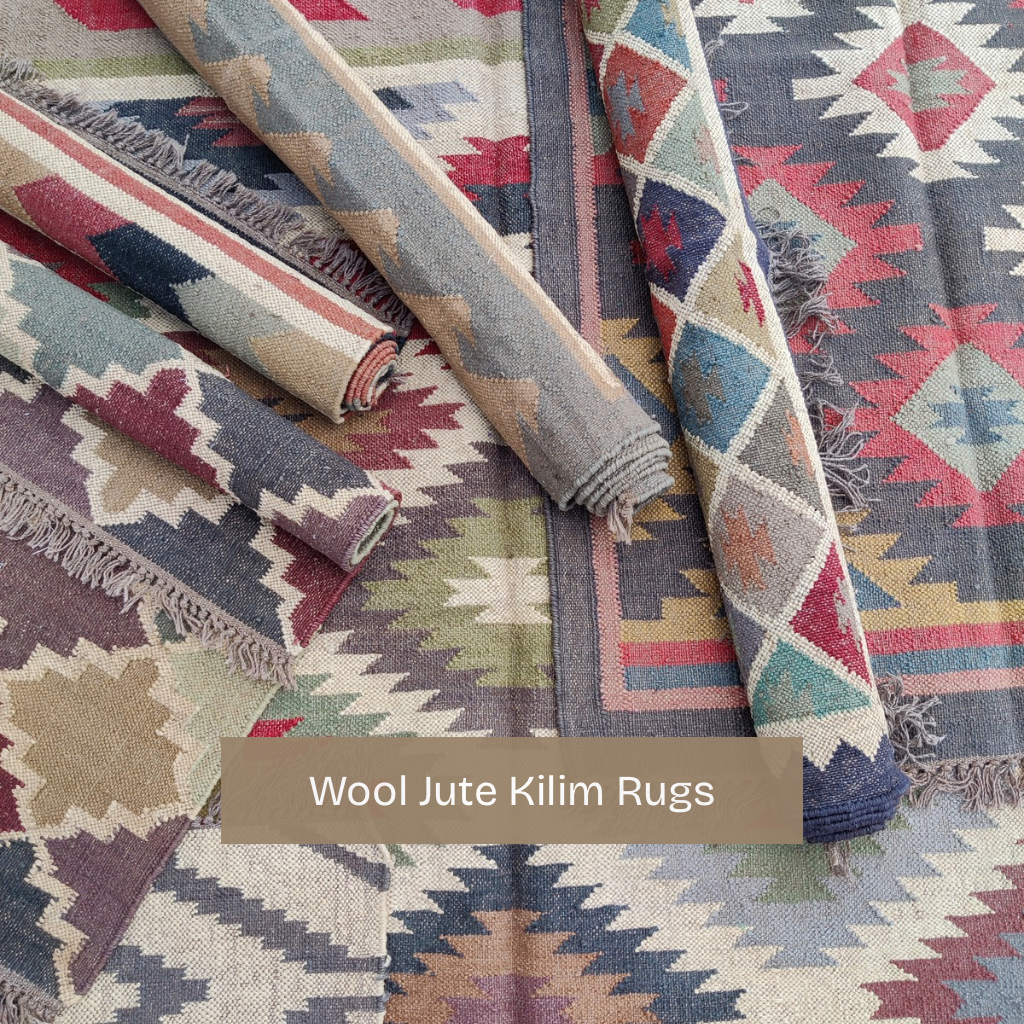 Wool-Jute Kilim Rug