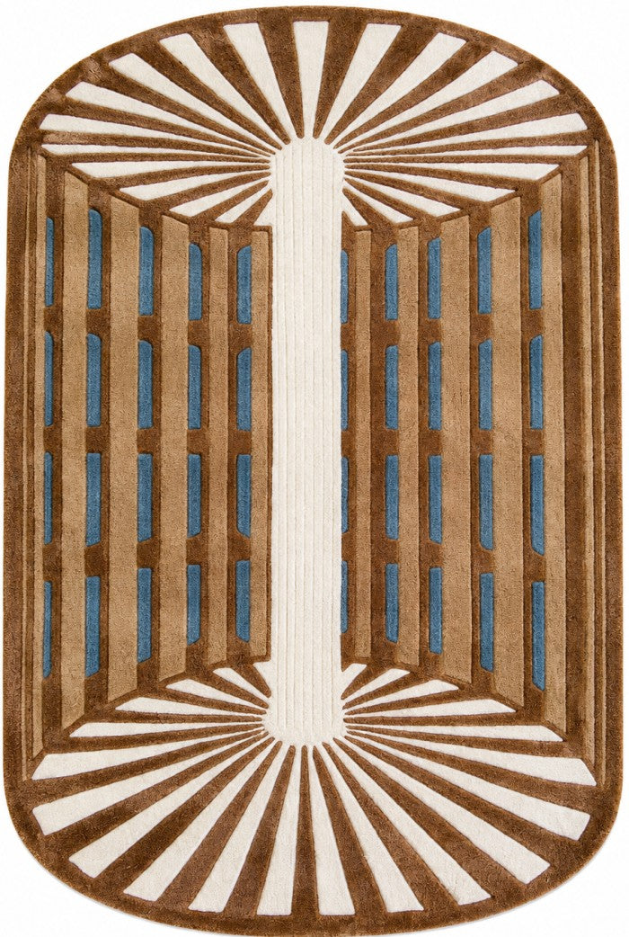 Architectural Organic Home Decor Oval Wool Area Rug