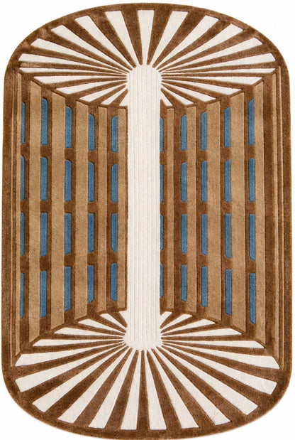 Architectural Organic Home Decor Oval Wool Area Rug