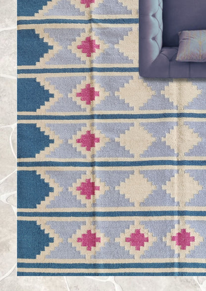 Scandinavian Tribal  Wool Area Rug