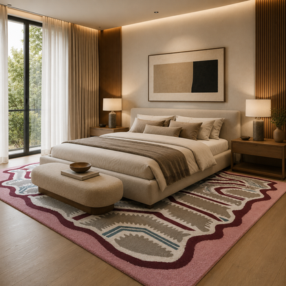 Postmodern Abstract Wool Tufted Area Rug