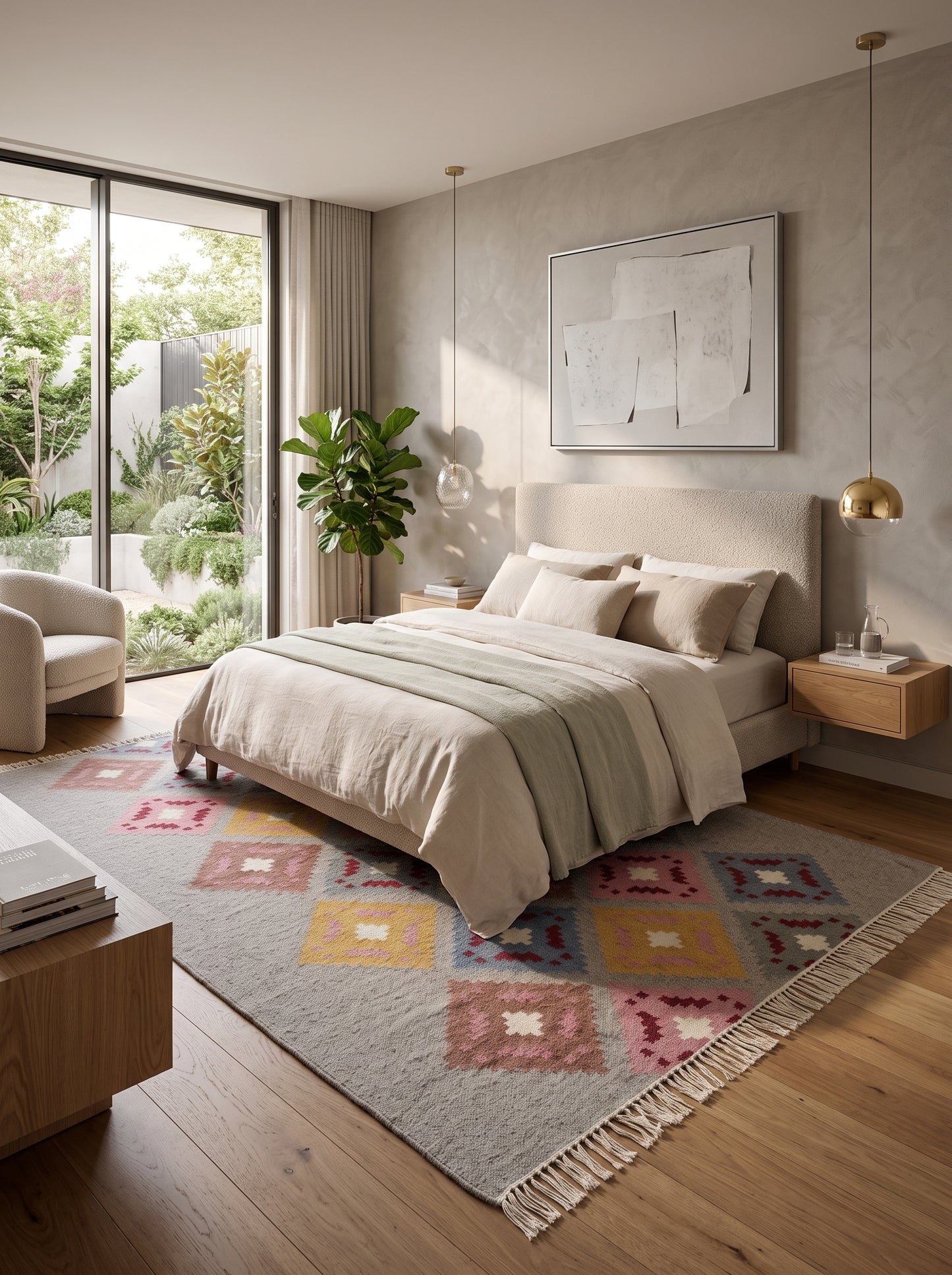 Pastel Argyle Diamond Geometric Area Rug