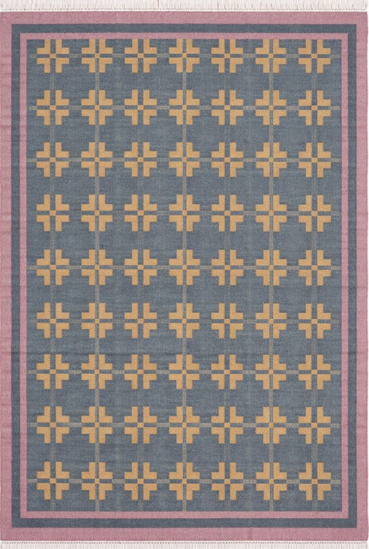 Minimalist Tribal Inspired Handmade Rug for Home Decor