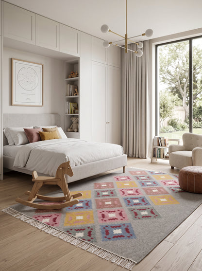 Pastel Argyle Diamond Geometric Area Rug