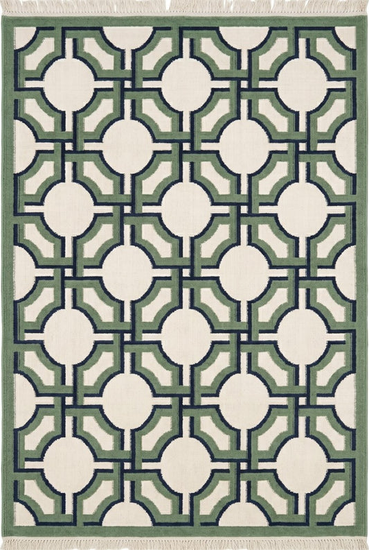 Sage Imperial Trellis andwoven Luxury Geometric Rug