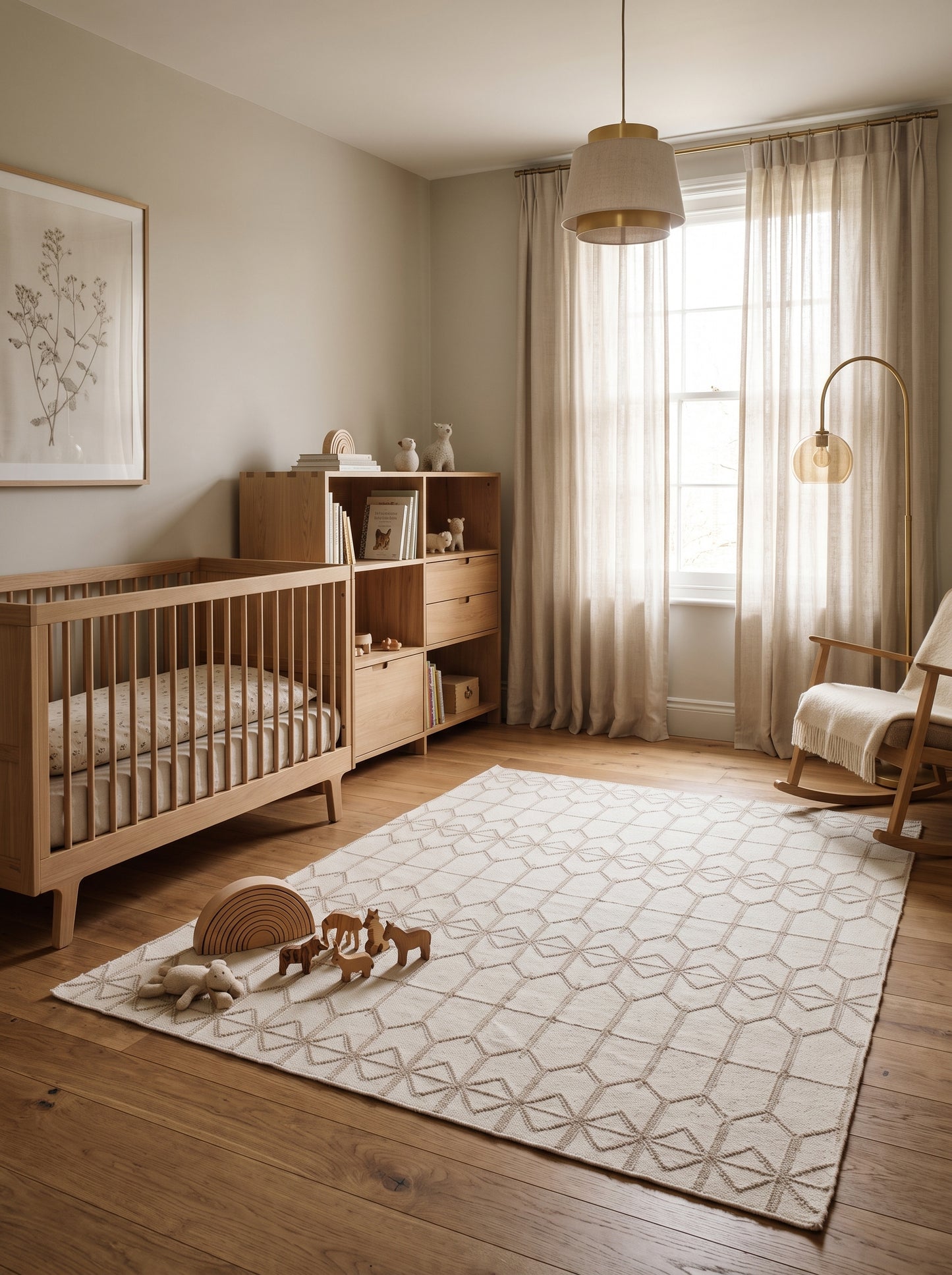 Morden Sahara Linear Mesh Cotton Wool Dhurrie