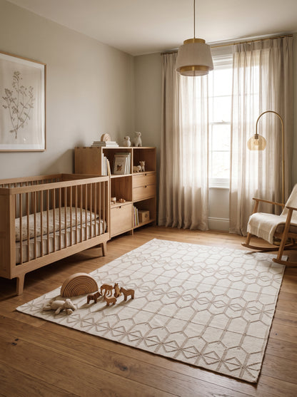 Morden Sahara Linear Mesh Cotton Wool Dhurrie