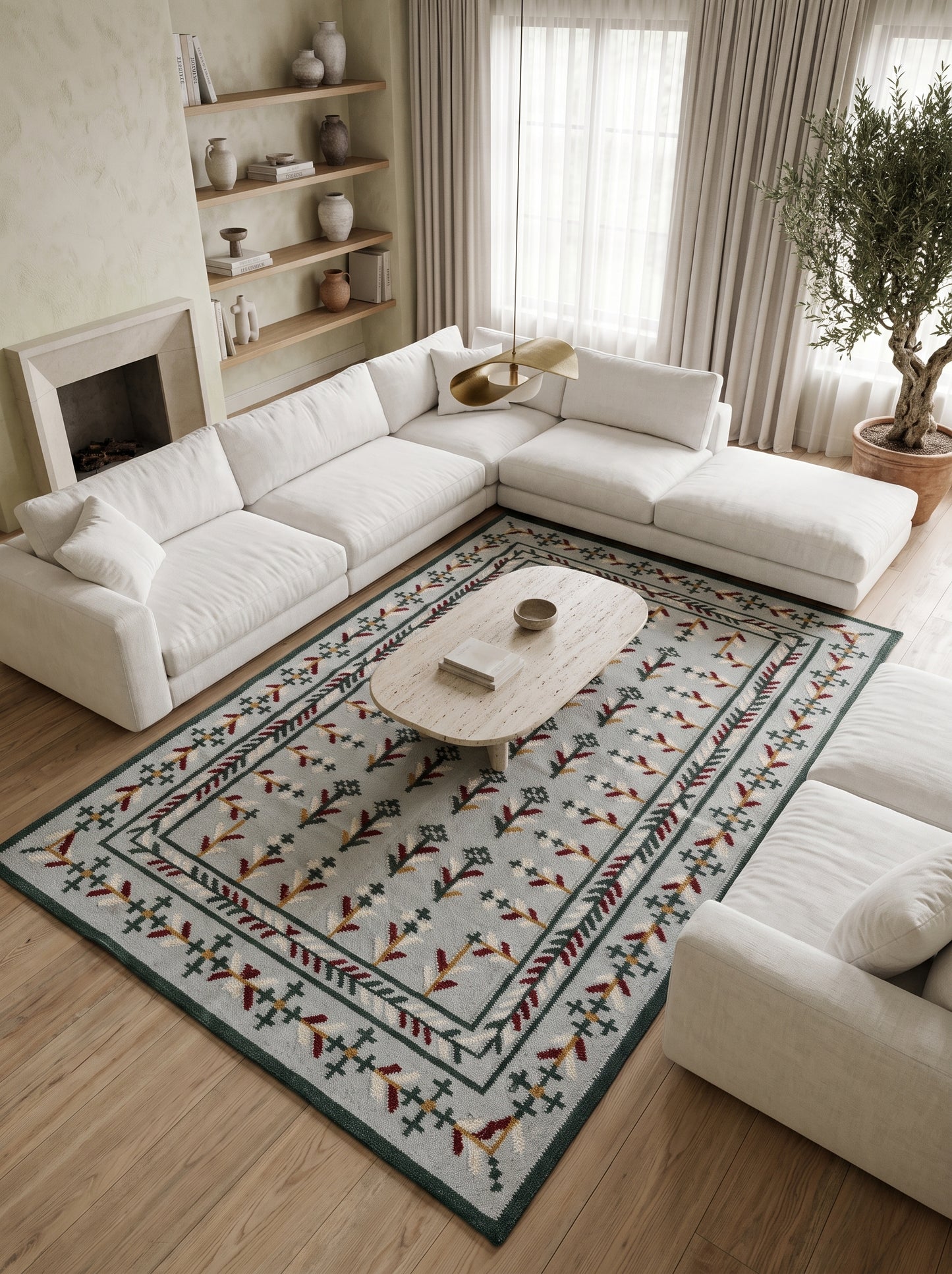 Nova Botanical Patterned Accent Rug