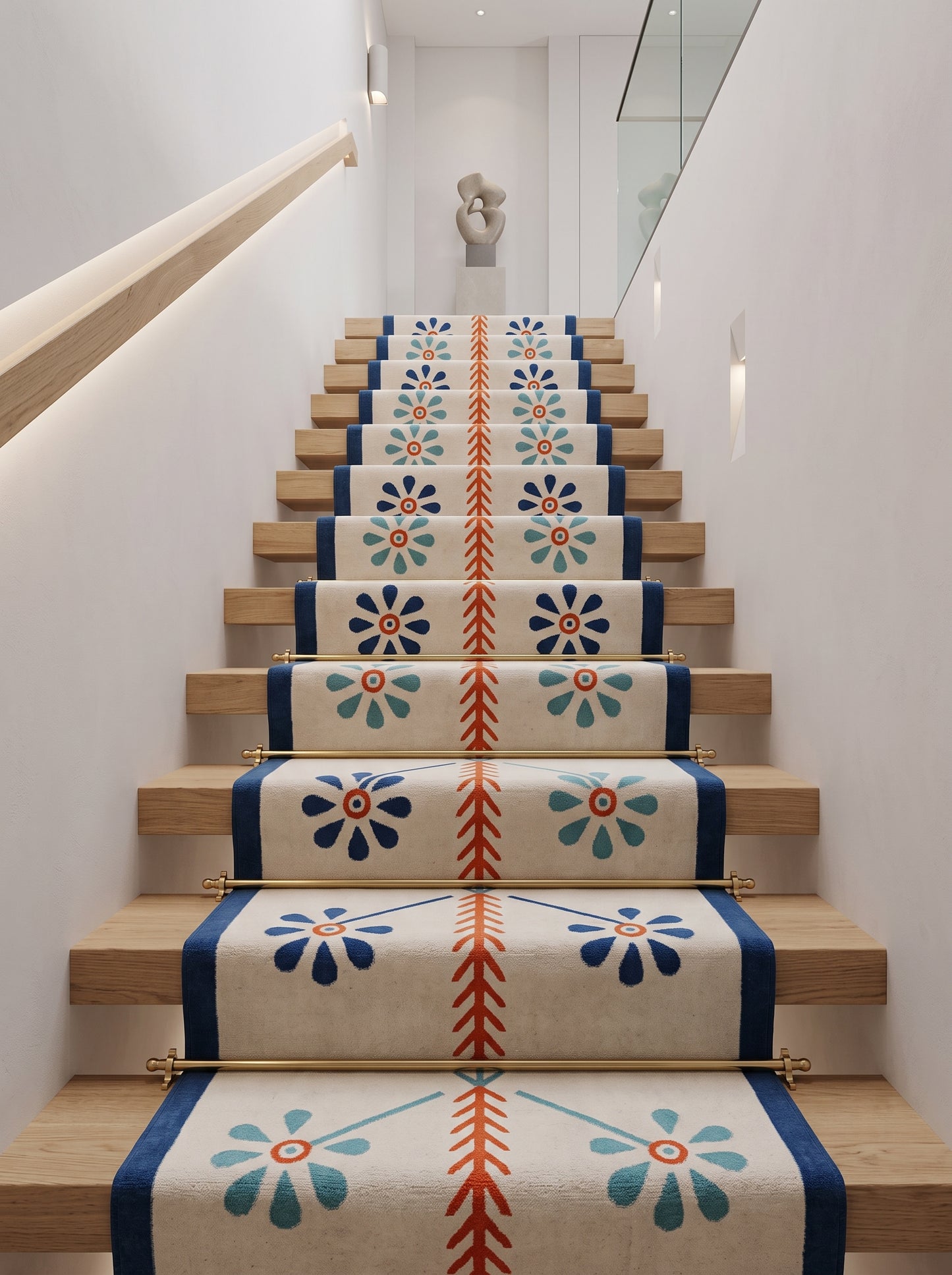 Blue Meadow Bloom Nordic Botanical Rug