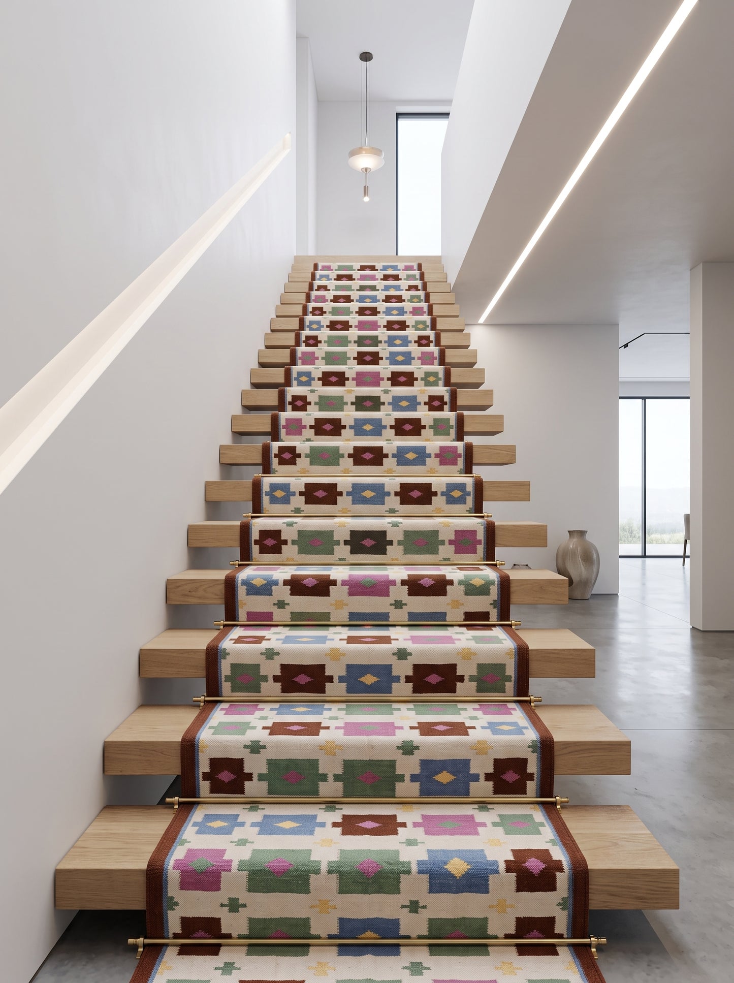 Tribal Earth Medallion Matrix Wool Cotton Dhurrie Rug