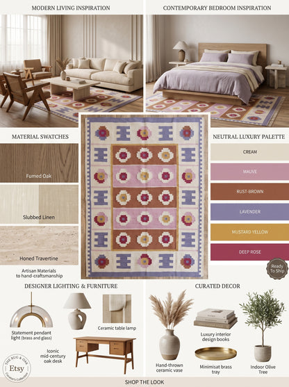 Anatolian Rust Traditional Tribal Medallion Flatweave Area Rug