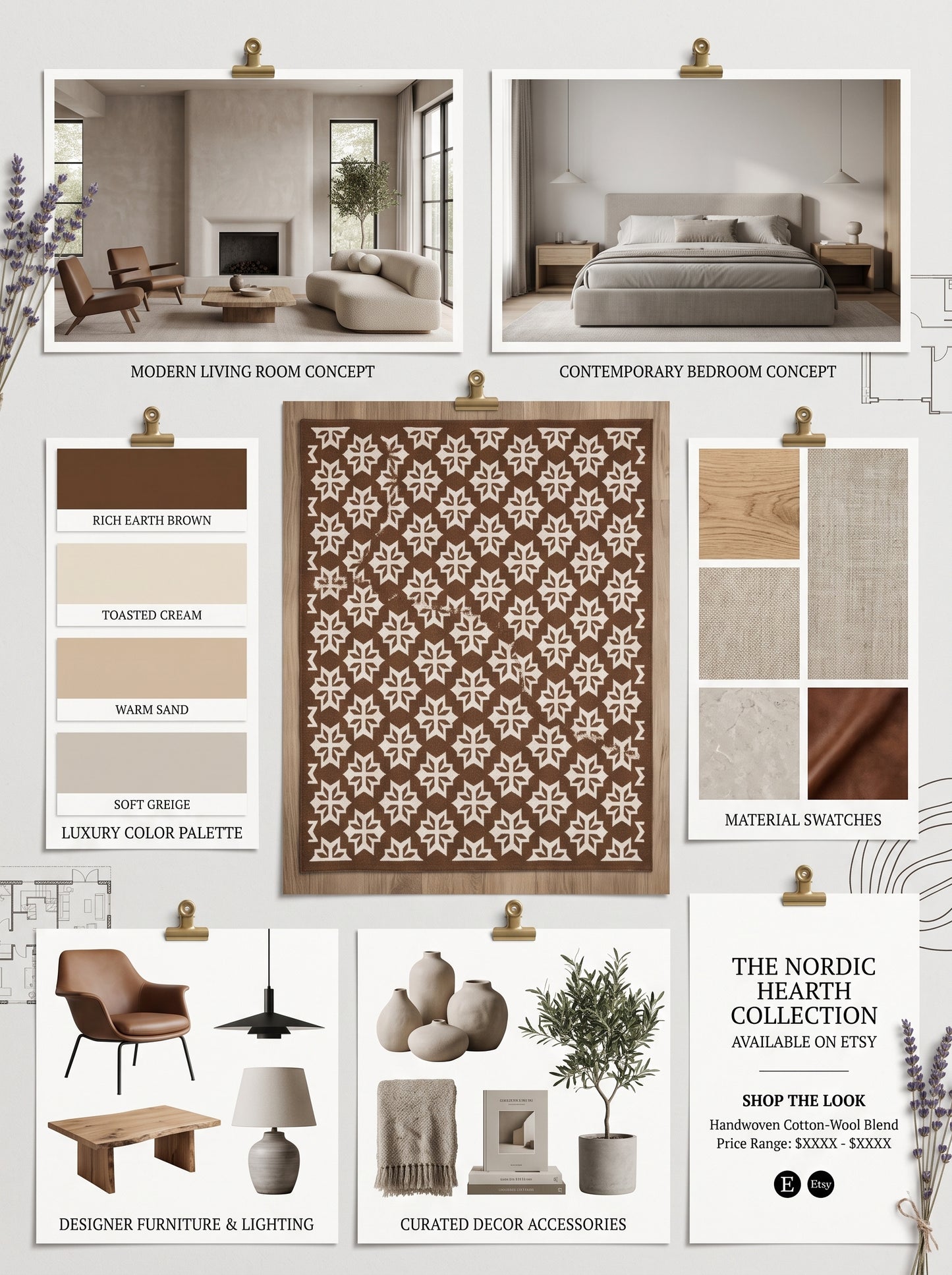 Chocolate Blossom Crest Geometric Starburst Motif Flatweave Area Rug