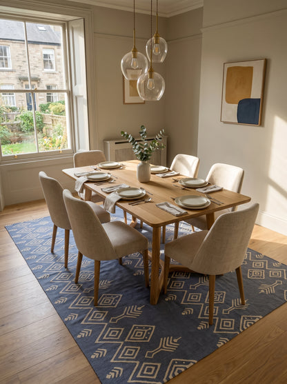 Modern Ikat Geometric Accent Carpet Scandi Boho Home Decor Rug