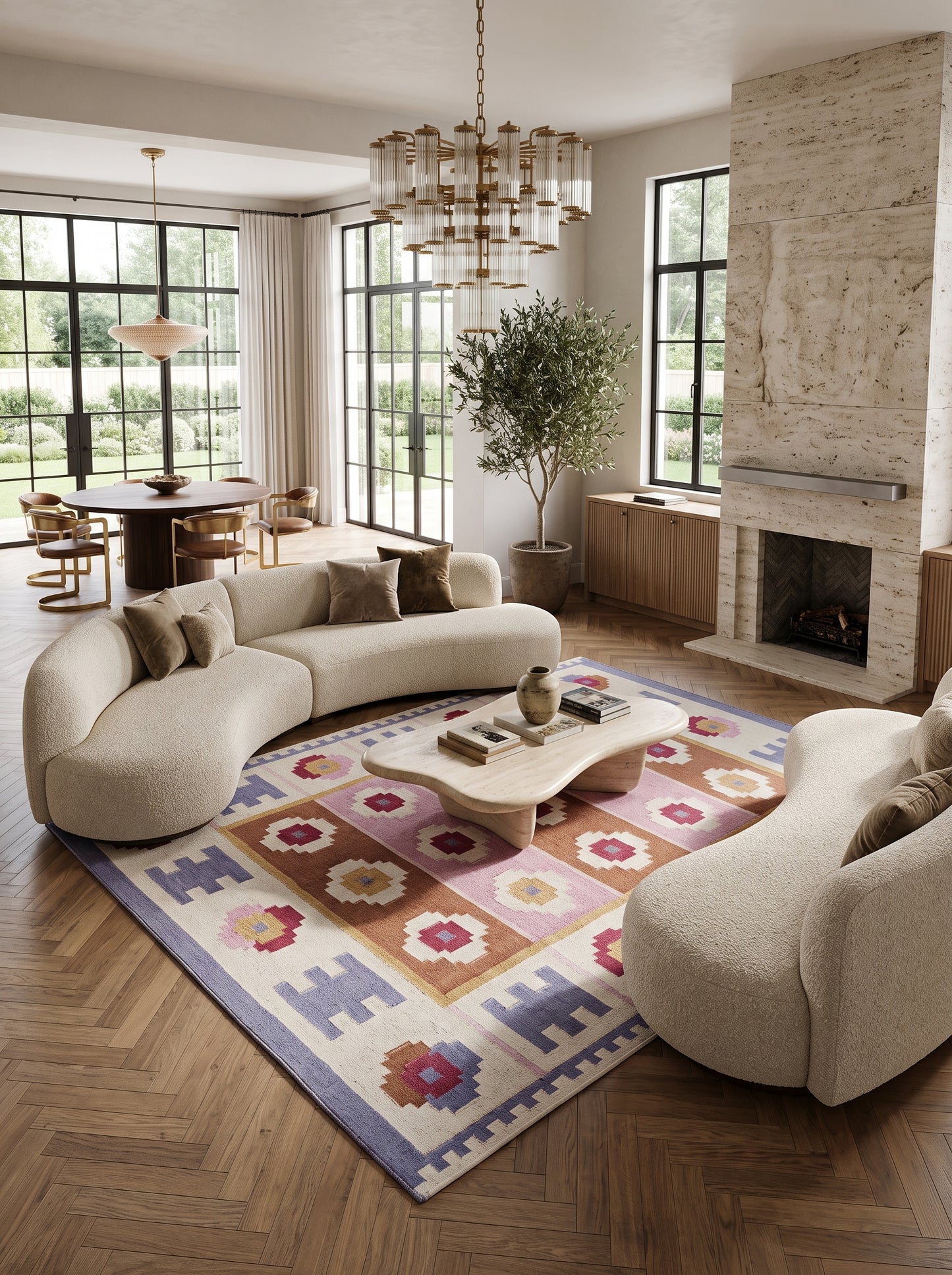 Anatolian Rust Traditional Tribal Medallion Flatweave Area Rug