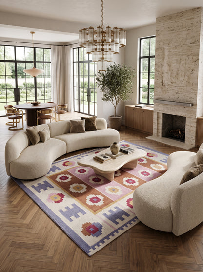 Anatolian Rust Traditional Tribal Medallion Flatweave Area Rug