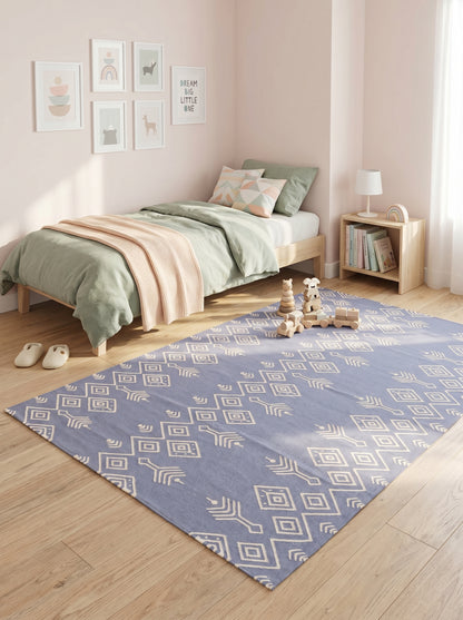 Modern Ikat Geometric Accent Carpet Scandi Boho Home Decor Rug