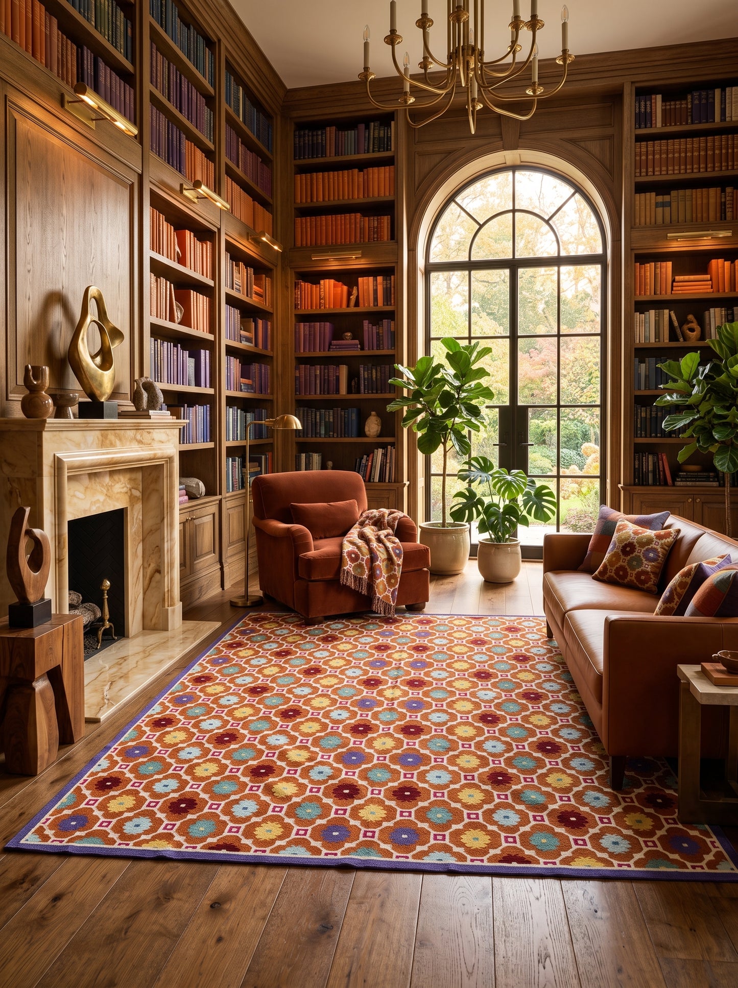 Geometric Jaipur Ogee cotton wool Area Rug