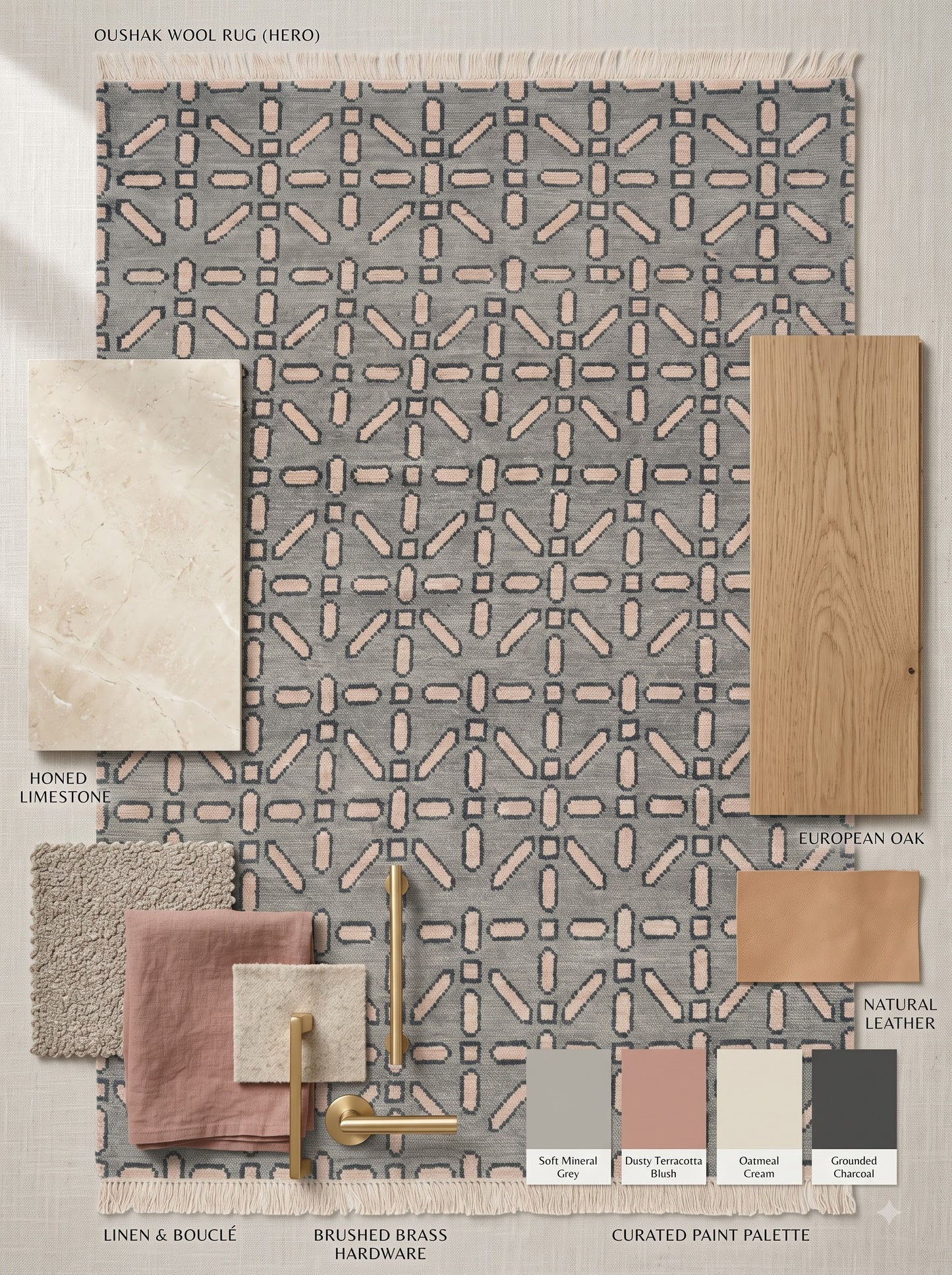 Luxury Contemporary Geometric Floor Hand Knotted rug