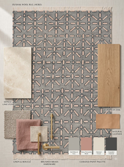 Luxury Contemporary Geometric Floor Hand Knotted rug