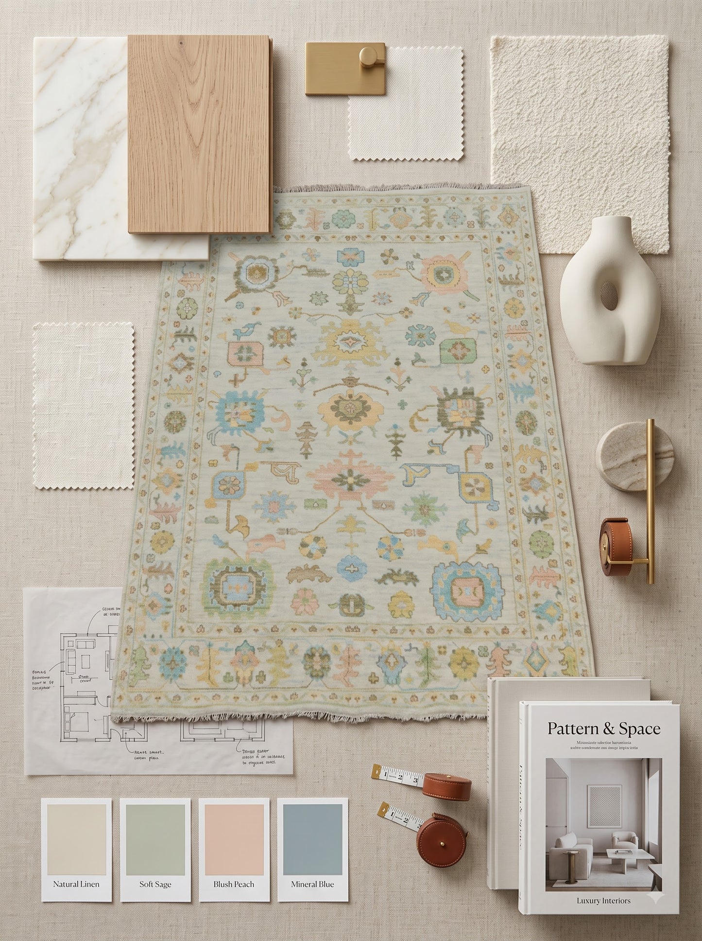 Ivory Pastel Bloom Traditional Floral Style Carpet
