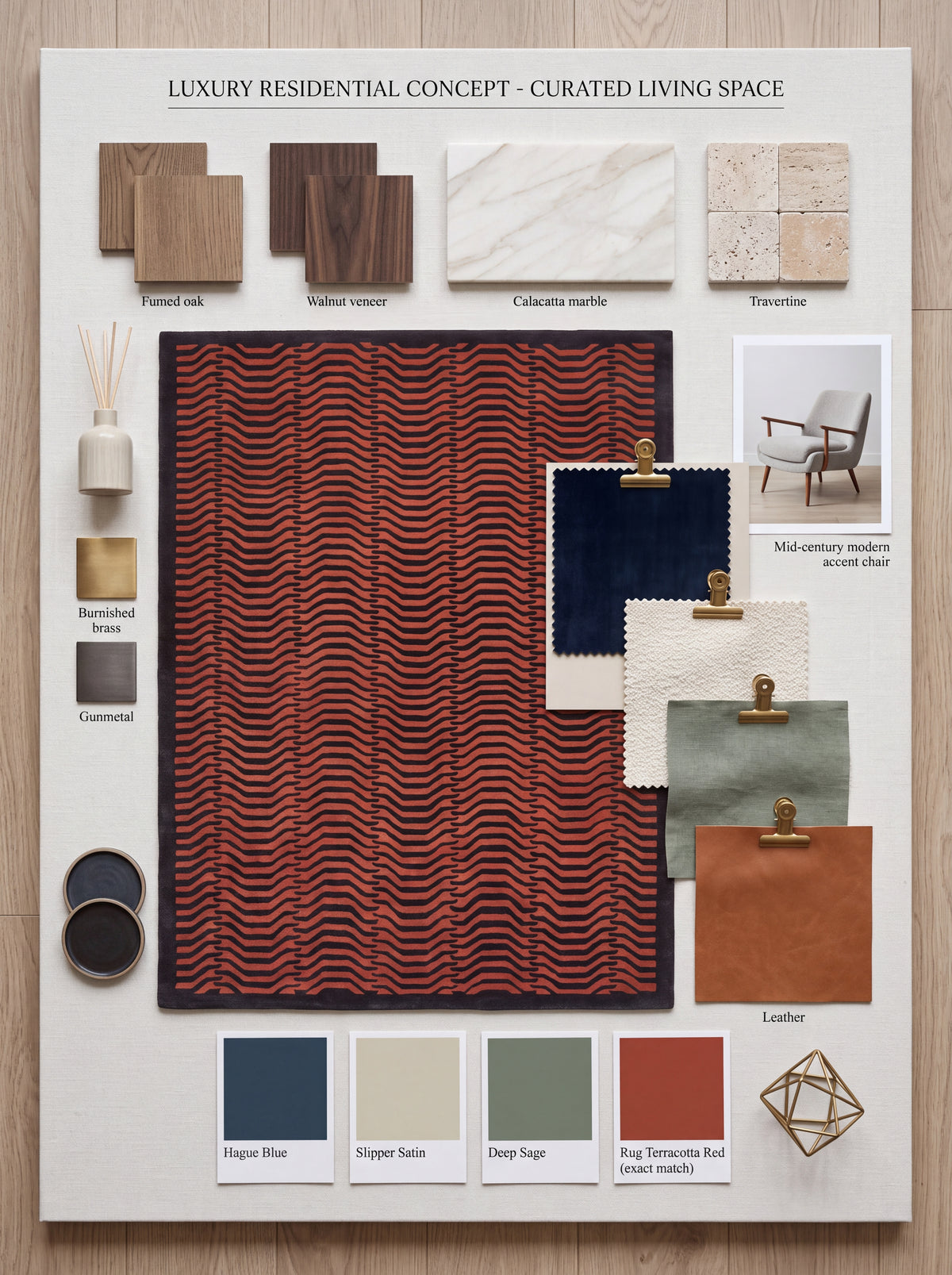 Luxury Wool Tufted Area Rug, Burnt Orange Abstract Rug, Contemporary UK Interior Designer Rug, Custom Handmade Rug