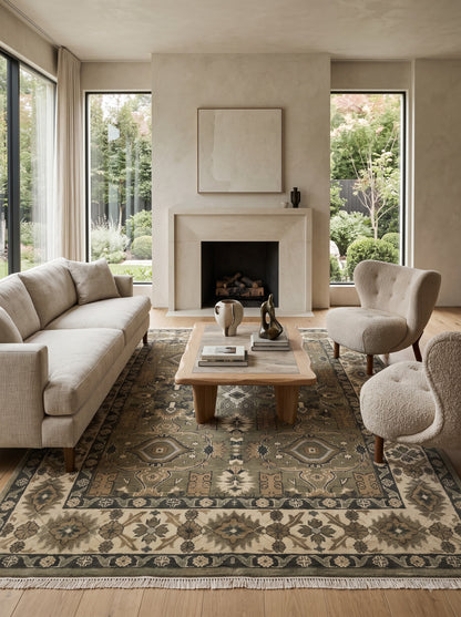 Wool Handknotted Oushak Rug Oversized Rug, Rug For Living Room