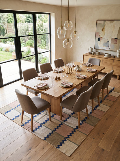 Handmade Pastel Zigzag Grid Checkered Flatweave rug