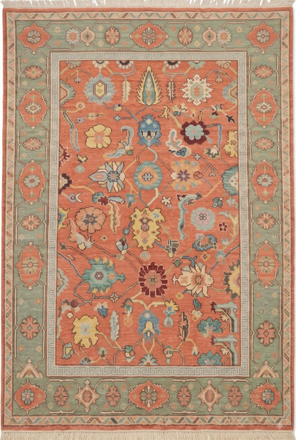 Coral Garden Heritage Hand knotted Traditional Living Room Decor