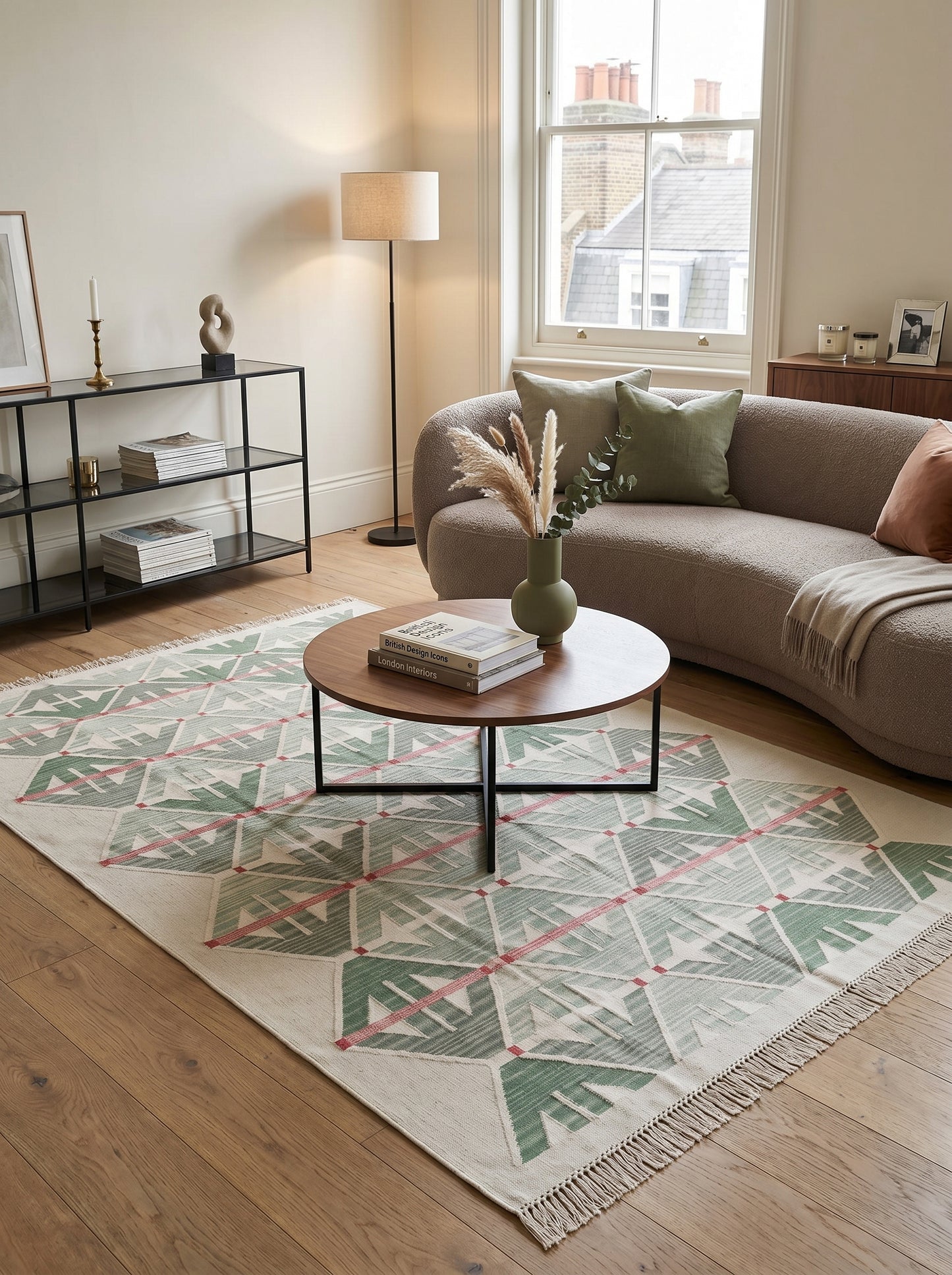 Bauhaus Style Abstract Carpet for Living Room, Minimalist Area Rug