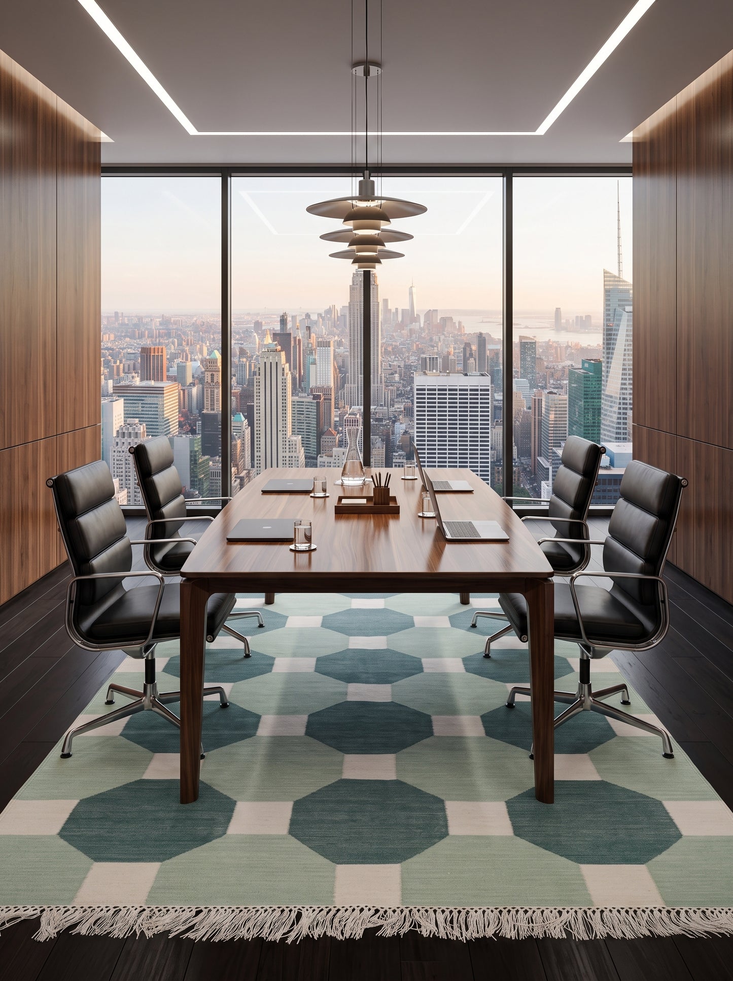 Sage & Mint Octagon cotton wool rug