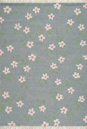 Modern Botanical Weave, Decorative Fringed Bedroom Accent Rug