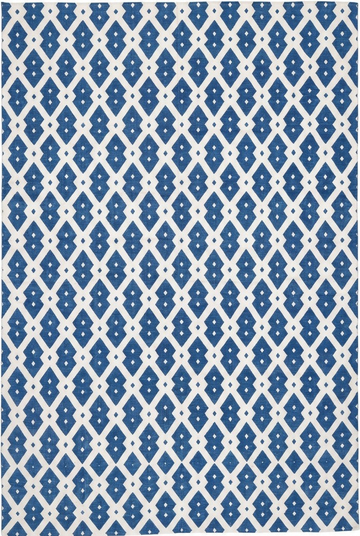 Handwoven Cotton Dhurrie Rug, Diamond Geometric Pattern Rug
