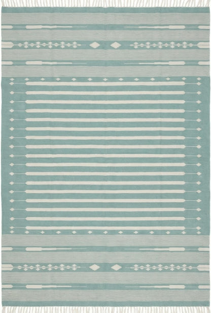 Nordic Striped Cotton Flatweave Rug
