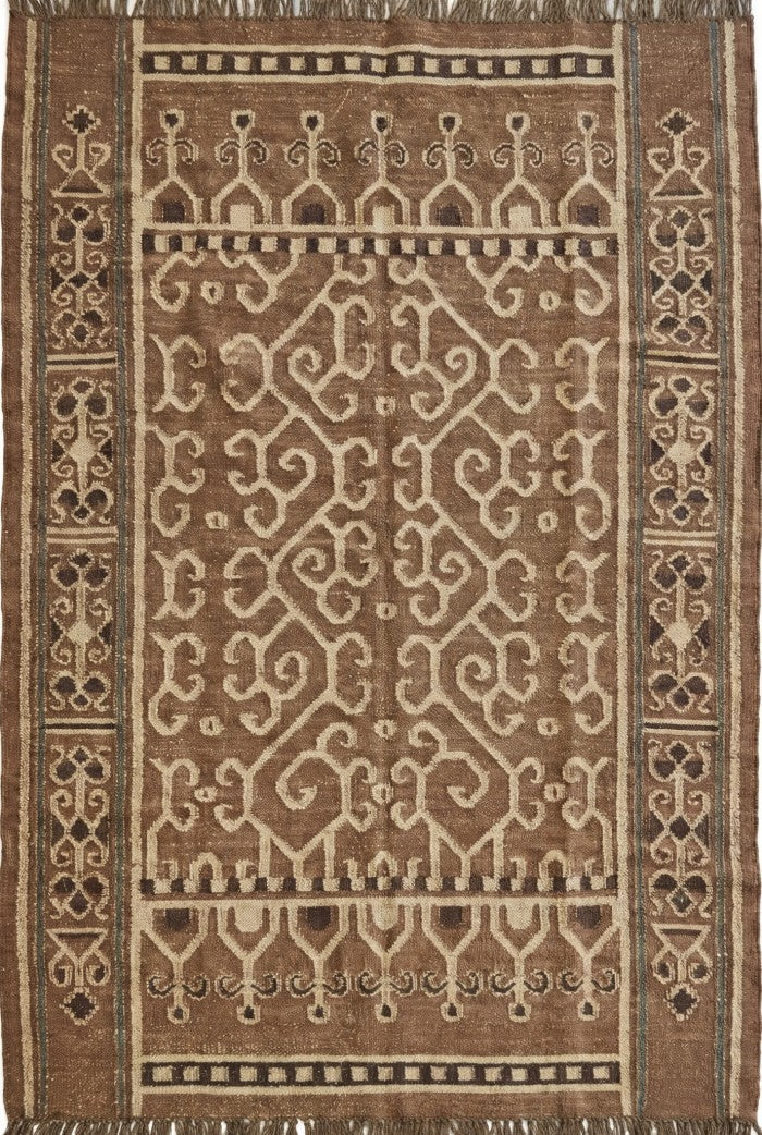 Aztec Maze Antique Tribal Pattern Rug