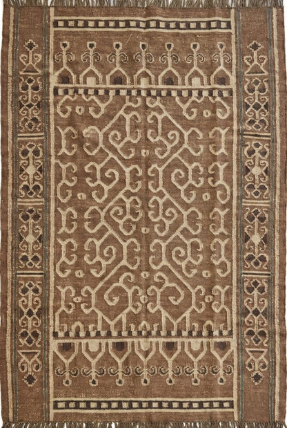 Aztec Maze Antique Tribal Pattern Rug