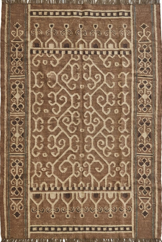 Aztec Maze Antique Tribal Pattern Rug