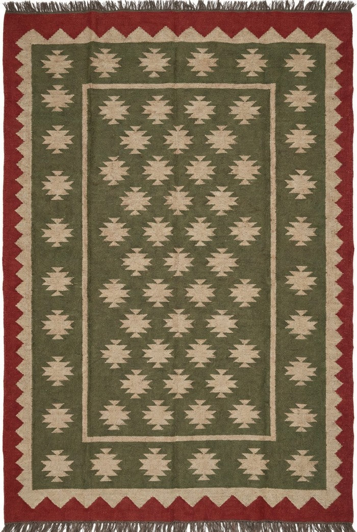 Highland Mesa Handmade Wool Jute Rug