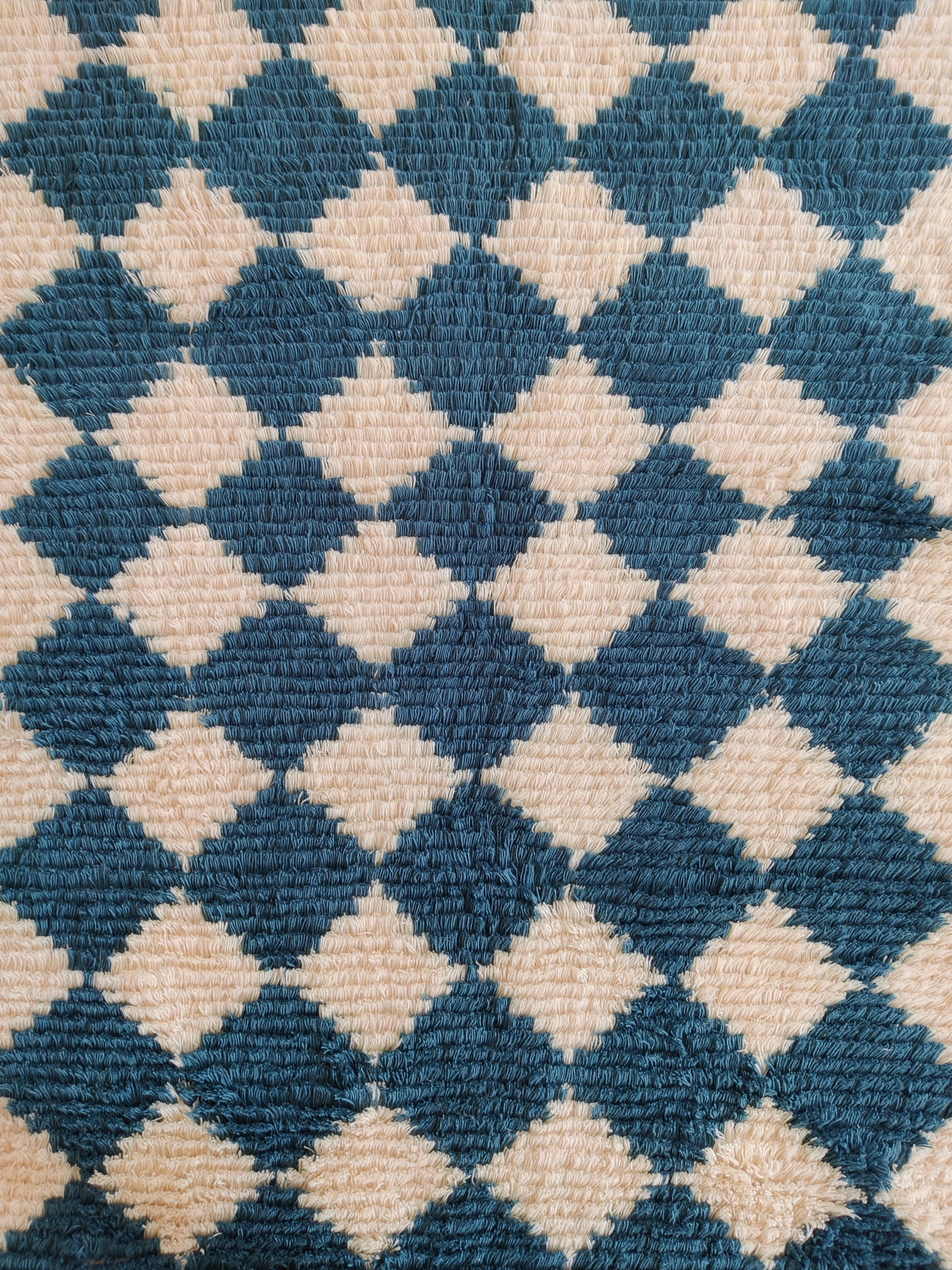 Atlas Azure Diamond Thick Soft Pile Tribal Area Rug