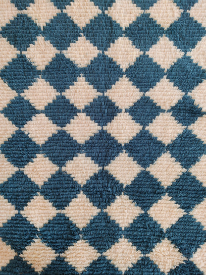 Atlas Azure Diamond Thick Soft Pile Tribal Area Rug