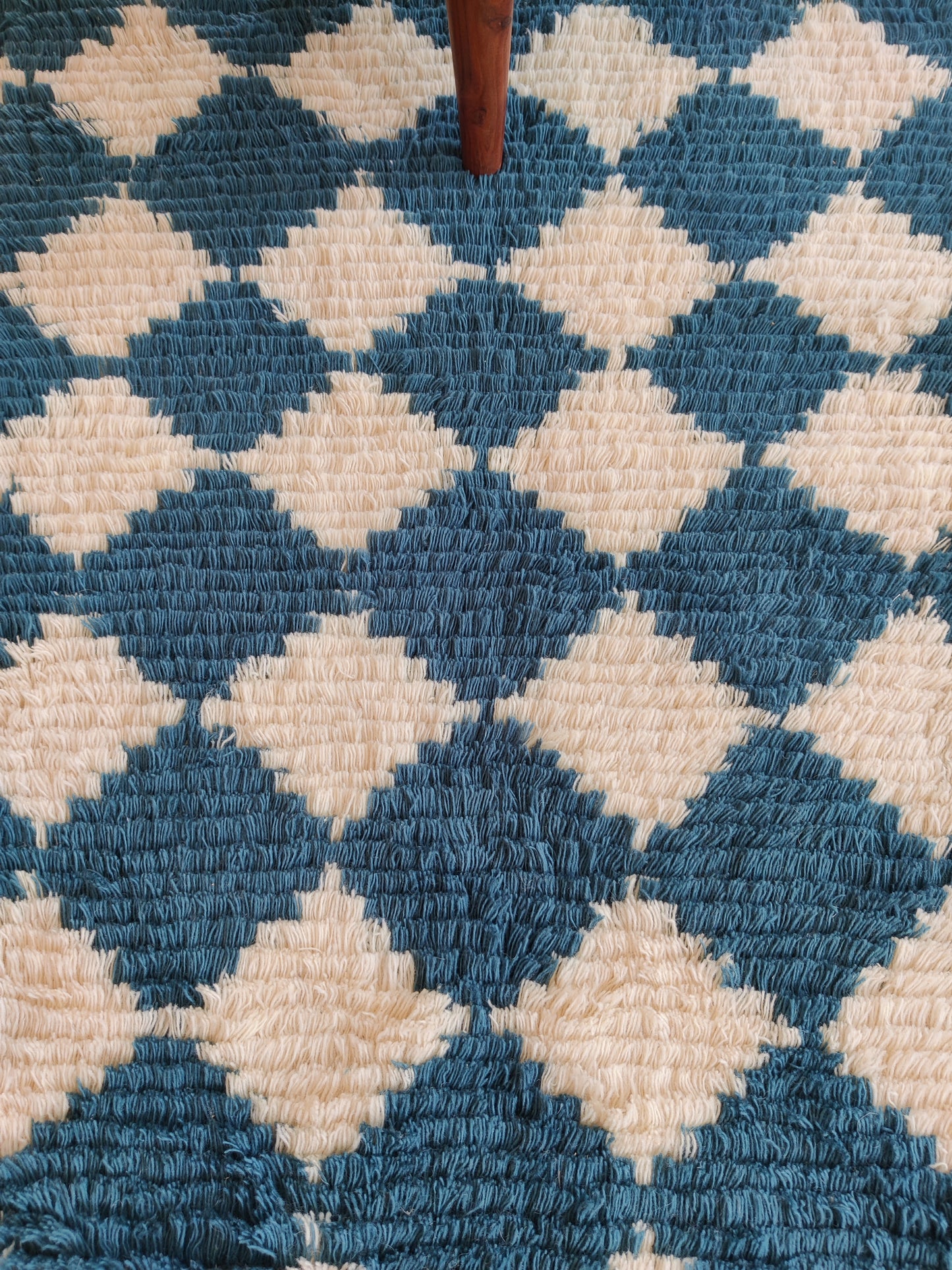 Atlas Azure Diamond Thick Soft Pile Tribal Area Rug