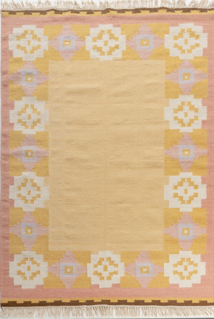 Golden Heritage Border  Wool Area Rug